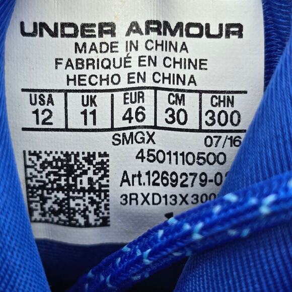 Under Armour Curry 3 Shoes Men\'s 12 Blue Gray Athletic Basketball Sneakers main image 8